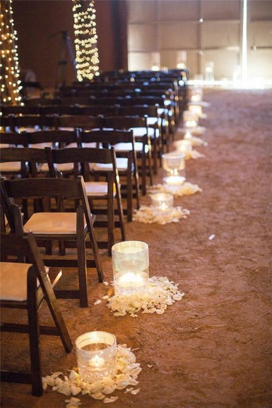 הכינו בעצמכם קישוטי חתונה לטקס עם נרות