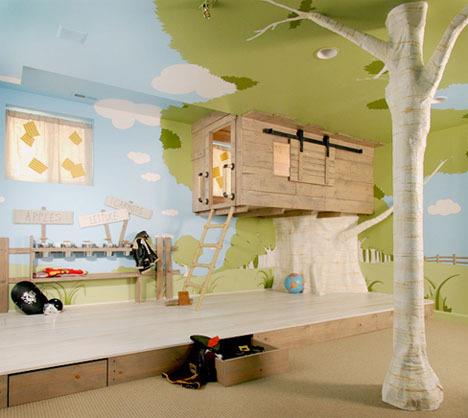 בתי עץ מקורה קישוט מגרש משחקים לילדים לילדים