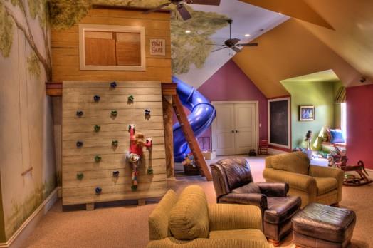 בתי עץ מקורה רעיונות מגניבים סלון בית גדול לילדים