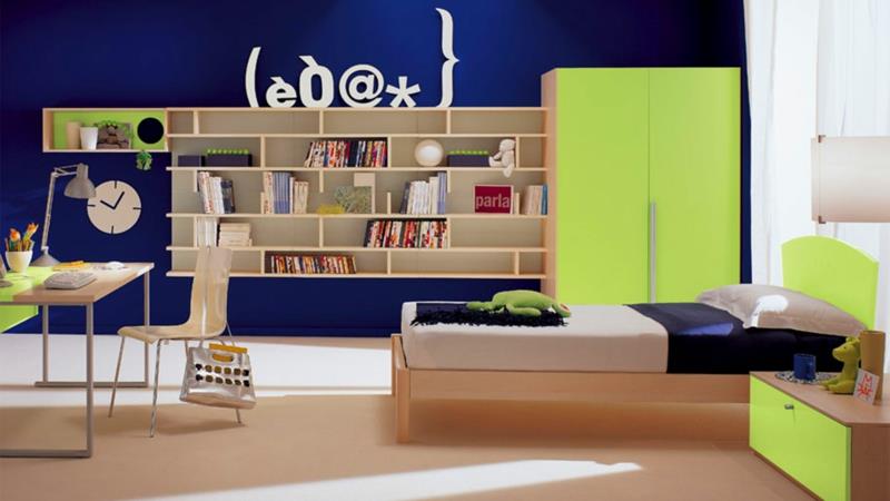 רעיונות לחדרי נוער רהיטי חדר נוער צבע כחול ריהוט ילדים