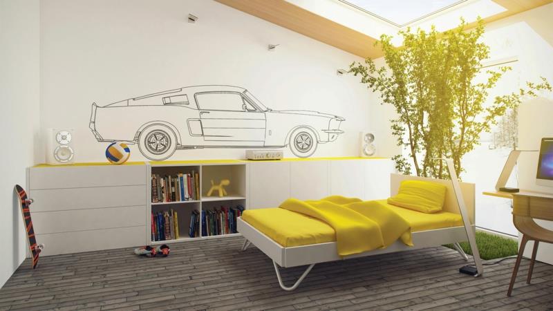רעיונות לחדרי נוער לבנים מכונית לעיצוב רהיטים לחדרי נוער