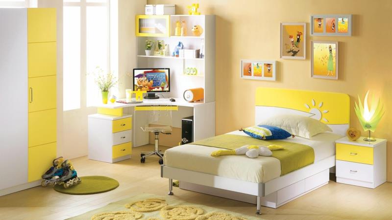 עיצוב חדר ילדים עיצוב חדר בנות עיצוב בצבע צהוב