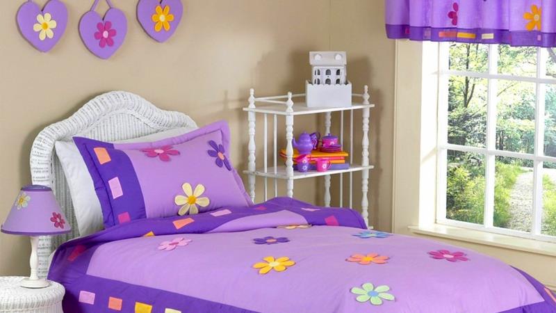 עיצוב חדרי ילדים עיצוב בנות חדר ילדים עיצוב בנות חדר מצעים לילדים סגולים