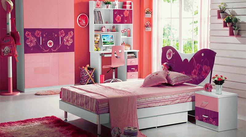 עיצוב חדרי ילדים, בנות עיצוב חדרי ילדים, חדרי בנות דוגמת פרפר