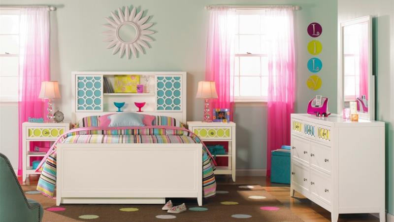 עיצוב חדרי ילדים בנות רעיונות וילון לחדר בנות ורוד ורוד