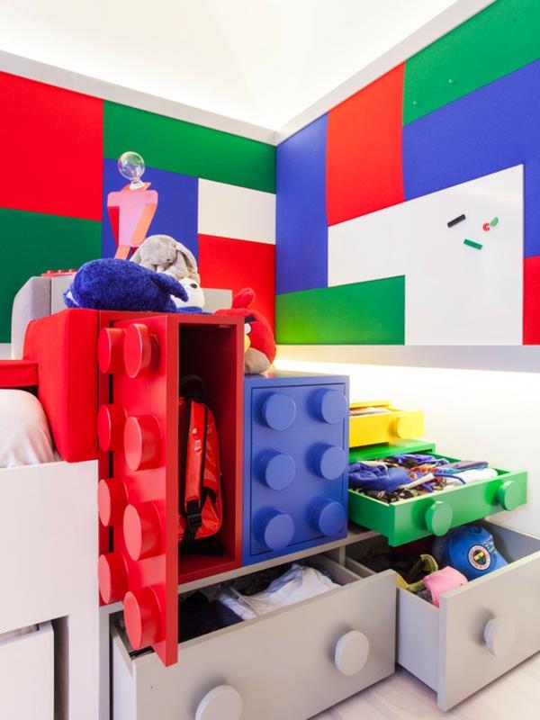 חדר ילדים צבעי קישוט בסגנון לגו