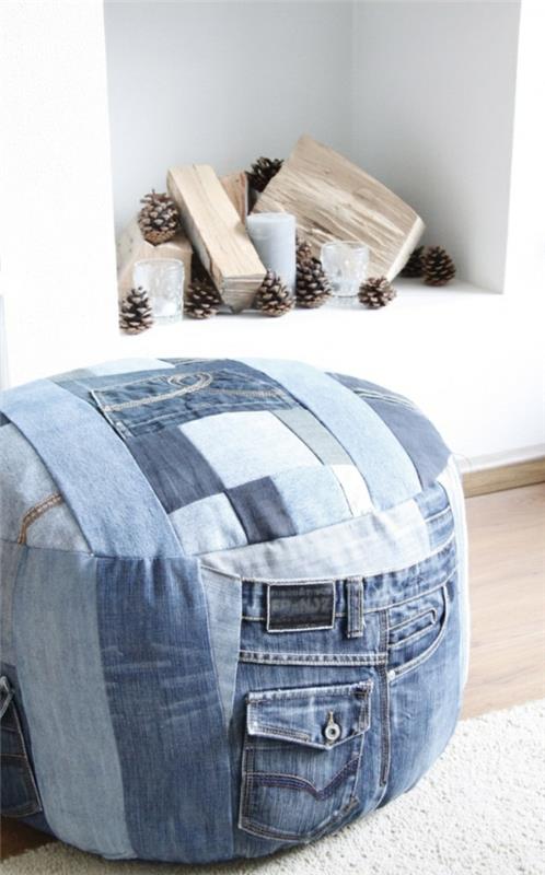 כיסויי כריות העשויים מכריות ג'ינס כריות מושב לבגדים
