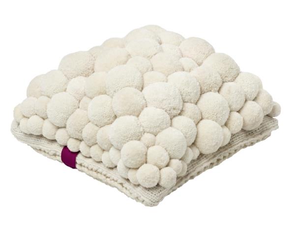 שטיחי כריות מעוצבות ומעוצבות של פומפוניסל MYK לבנים