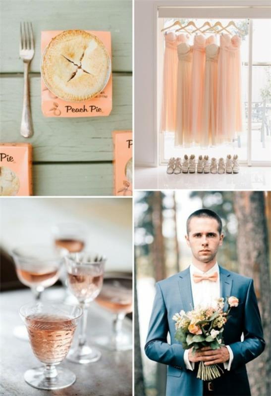 תפאורה לחתונה יופי וינטאג 'שמנת בצבע אפרסק יפה