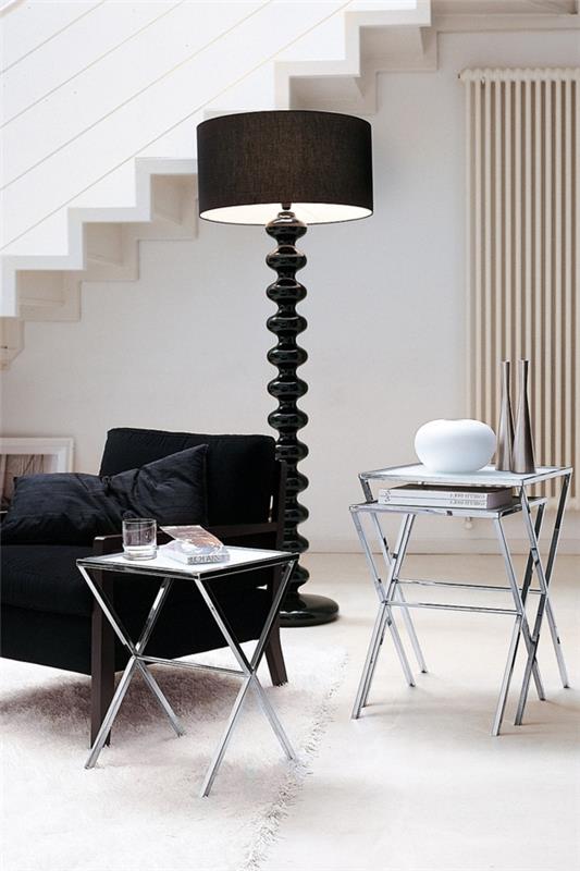 שולחן צד מדרגות בעיצוב מנורת רצפה עכשווית