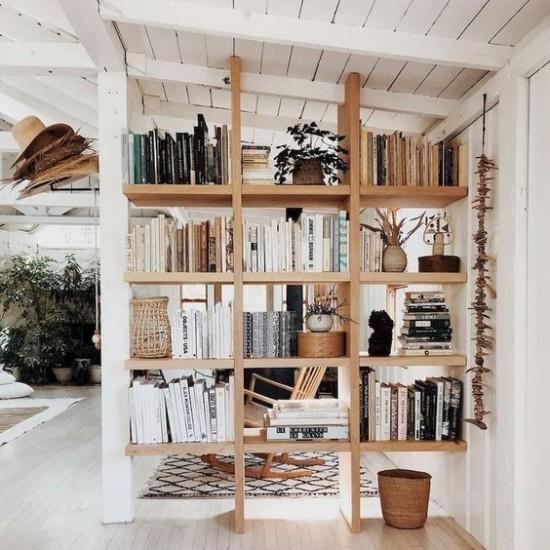 מדף ספרים מחלק חדרים בנה פרויקט DIY נהדר בעצמך