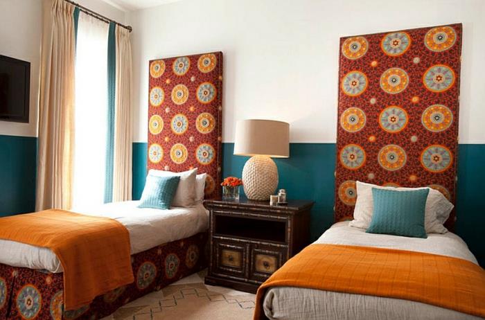 עיצוב חדר שינה עיצוב חדר שינה תערובת מודרנית משענת ראש מרוקו