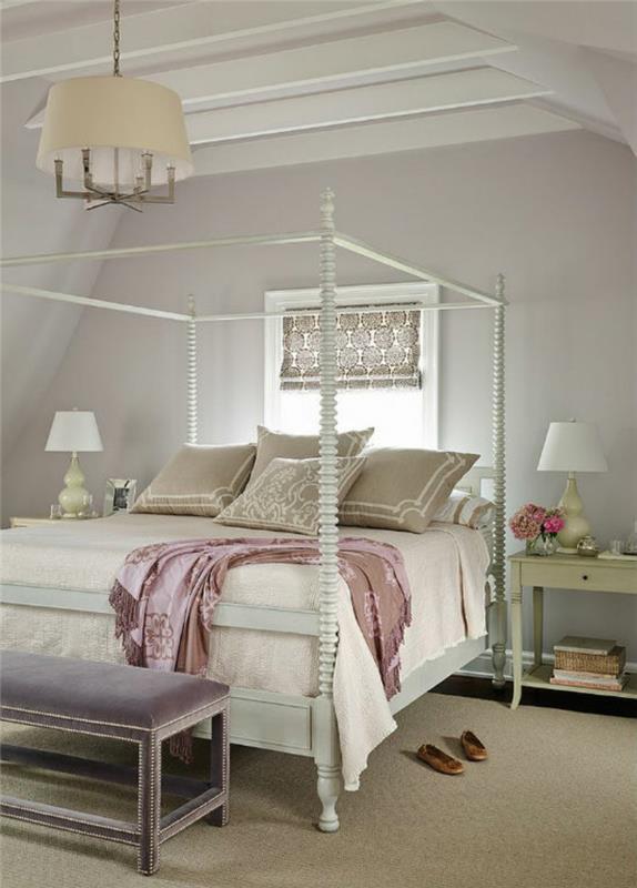 רעיונות לחדר שינה במיטת אפיריון בסגנון ויקטוריאני