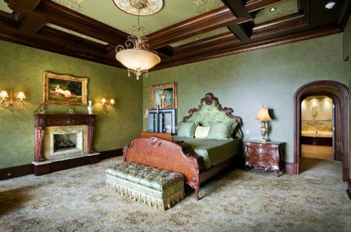רעיונות לחדר שינה בסגנון ויקטוריאני ריהוט עץ קלאסי
