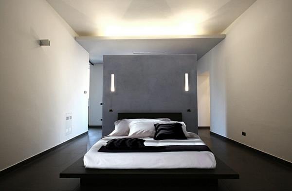 תאורת ברק בעיצוב מינימליסטי בחדר שינה