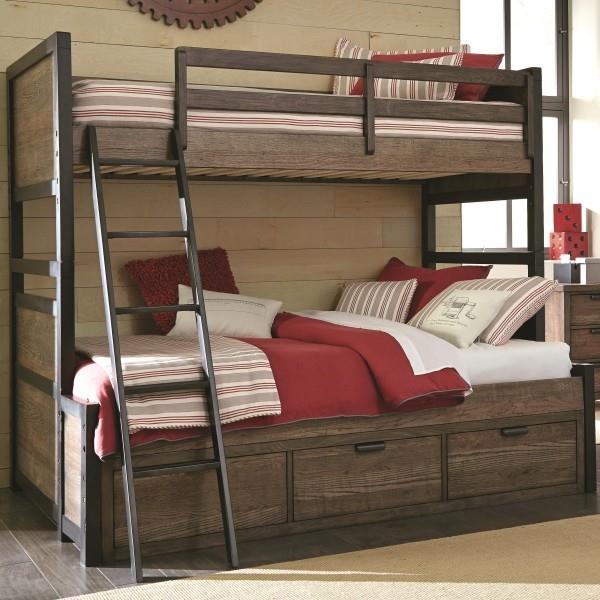 מיטת אחסון - שתי מיטות קומותיים - עץ