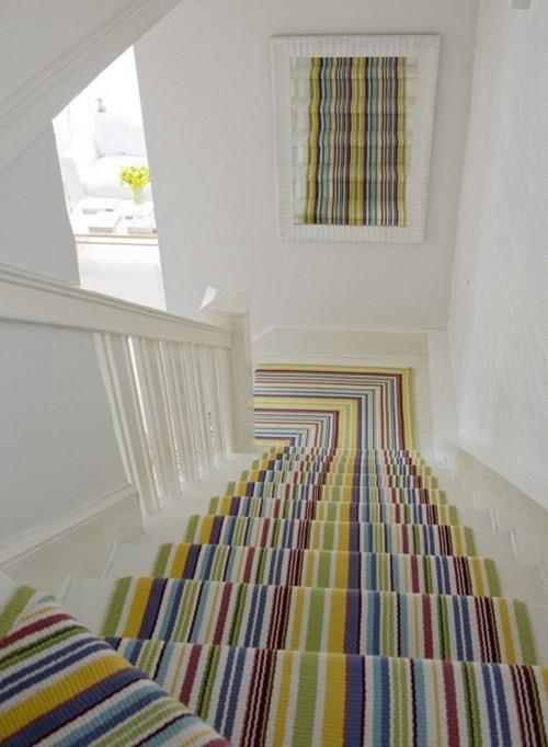שטיחי מדרגות מגניבים בצבע ירוק בהיר