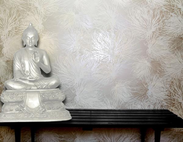 צבע קיר מתכת אפקט עיצוב בד בודהה