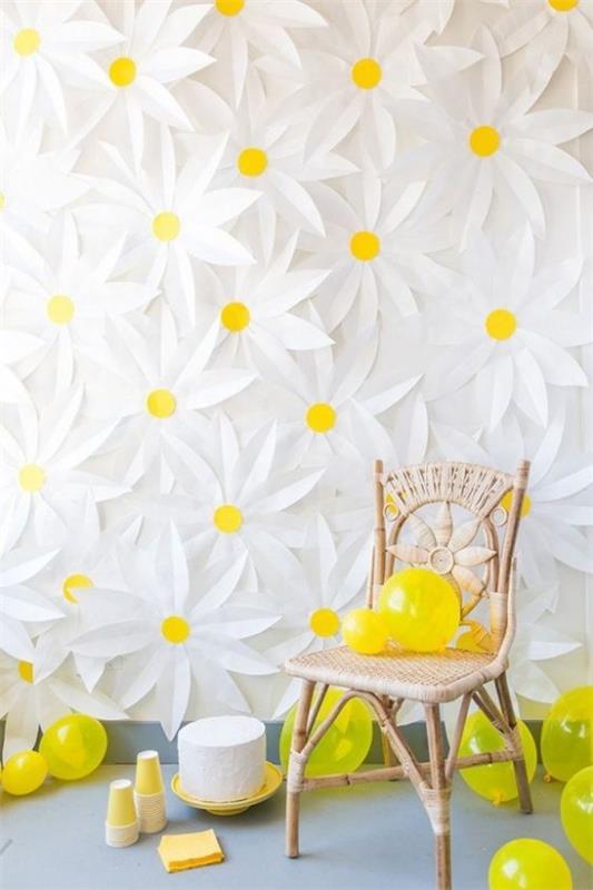 רעיונות לעיצוב קירות פרחי קיץ