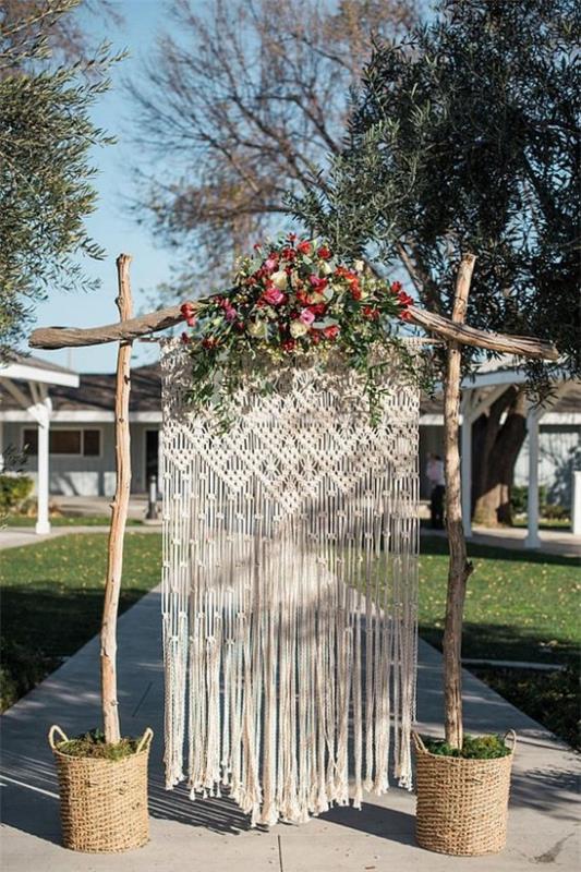 רעיונות לעיצוב קירות חתונה נהדרת לגינה