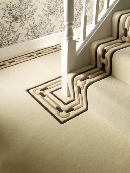 שטיחי מדרגות רכים בצבע בז 'הבית