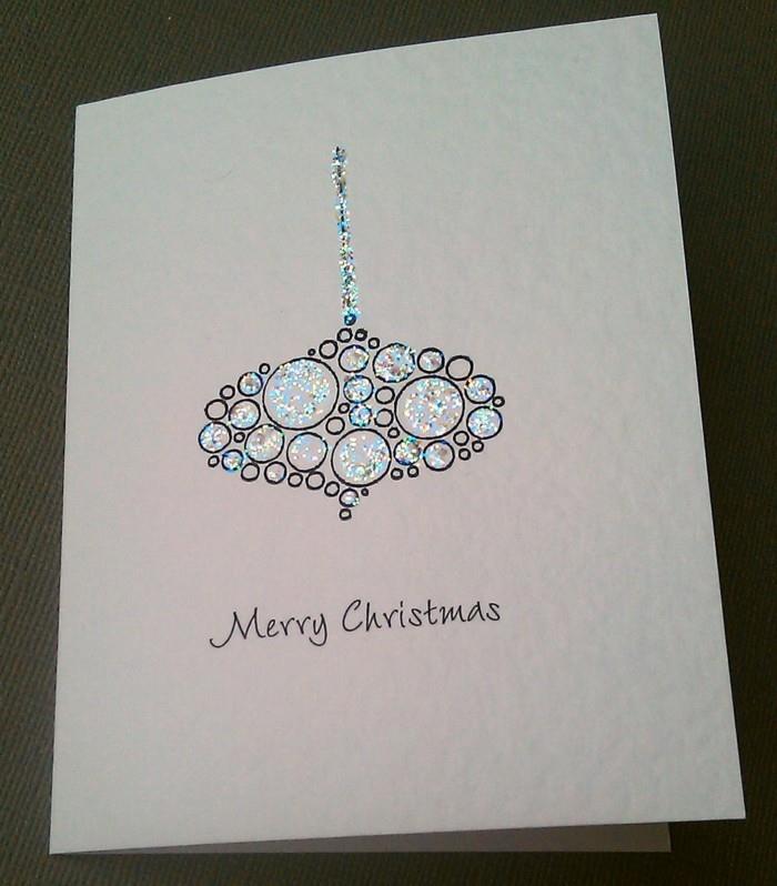 עיצוב כרטיס חג מולד משלך עם נצנצים