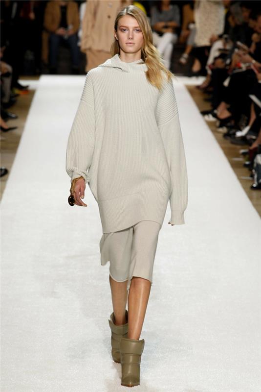 טרנדים אופנתיים עדכניים 2016 סריגי נשים סוודרים אופנה catwalk אופנה ארוכה
