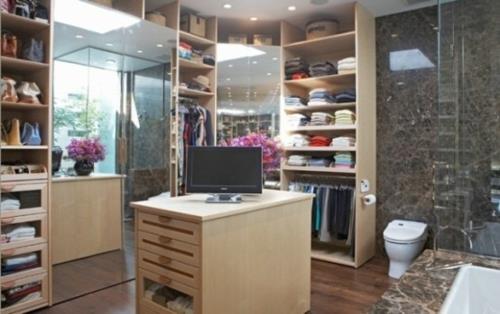 עיצוב חדר הלבשה עץ אלגנטי אמבטיה שירותים מחשב קיר