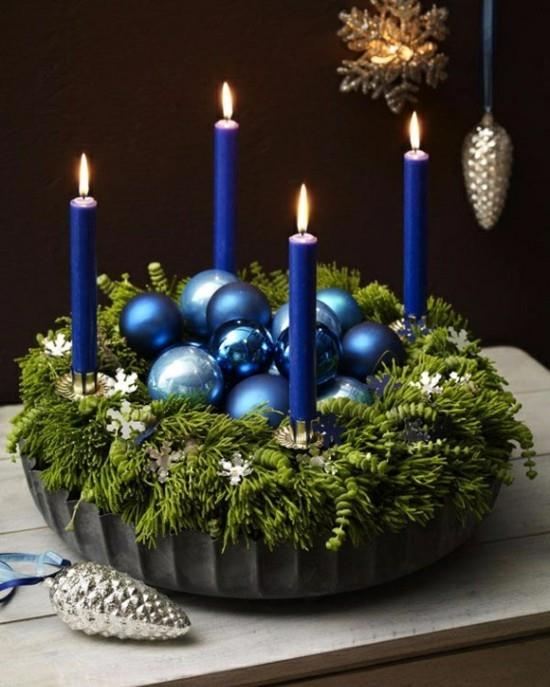 זרי הופעה יוצאי דופן בצורת עוגת נרות כחולים