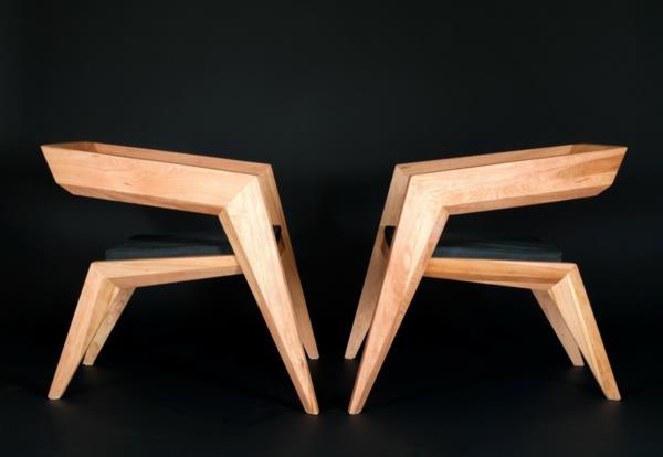 כיסא עץ אוונגרד מעצב רגליים הומוגניות מקוריות