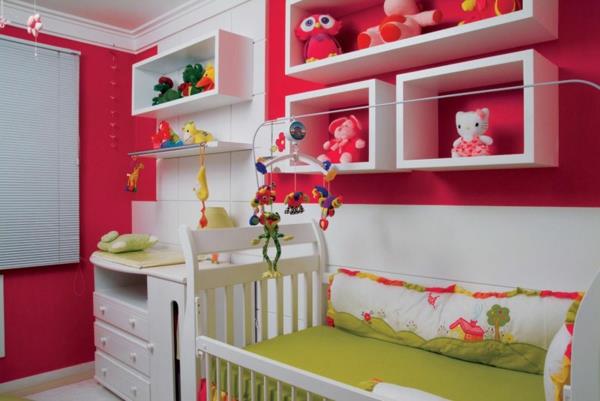 קישוט רהיטי חדר ילדים ריהוט תינוק קיר אדום