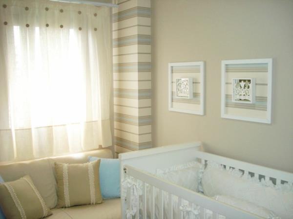 מסגרת פסים של חדר תינוקות וילונות עיצוב מלאים בדקו