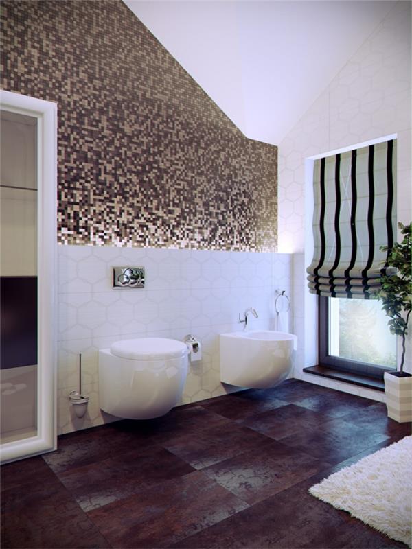 אריחי אמבטיה רעיונות לאמבט שטיח לבן עם קיר מבטא