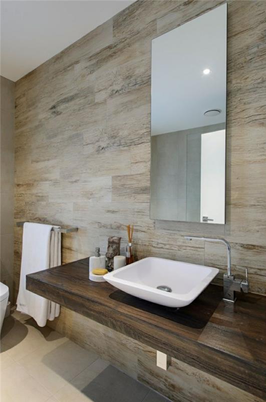 אריחי אמבטיה עץ מראה יהירות רעיונות אמבטיה מראה קיר