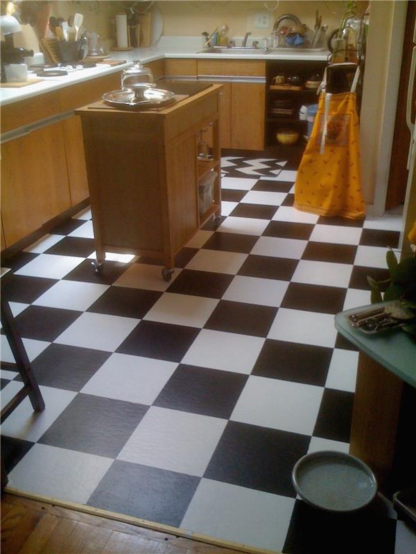 רצפת אריחים לשטוף לבן טריים עיצוב חדר DIY איך לצייר על אריחי רצפה