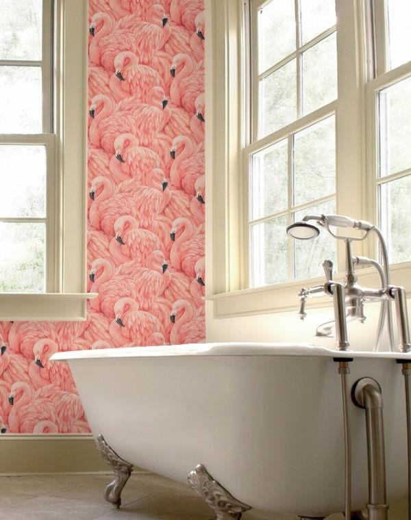חדר אמבטיה אמבט פלמינגו קיר מבטא יפה