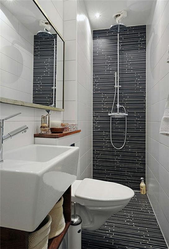 אריחי אמבטיה מעוצבים בקיר עיצוב מבטא מקלחת קיר