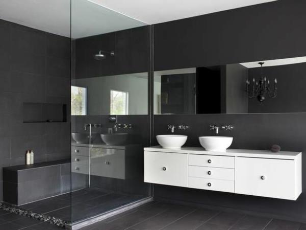 רעיונות לעיצוב חדר אמבטיה כיור תא מקלחת מזכוכית
