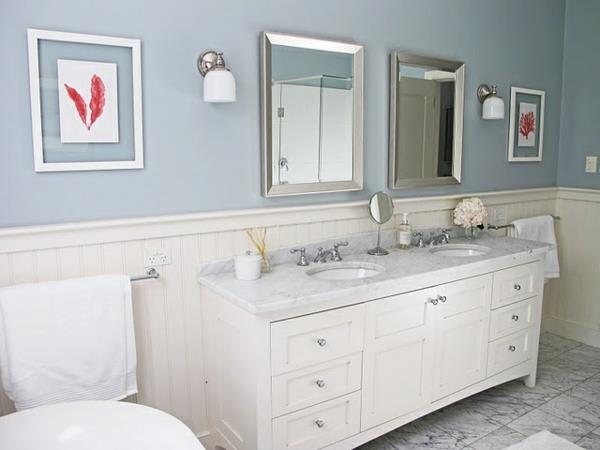 רעיונות לעיצוב חדרי אמבטיה במראה ריהוט לבן באמבטיה