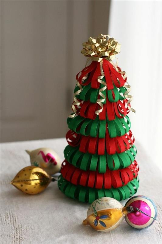 טינקר חג המולד עץ אשוח בצבע אדום ירוק