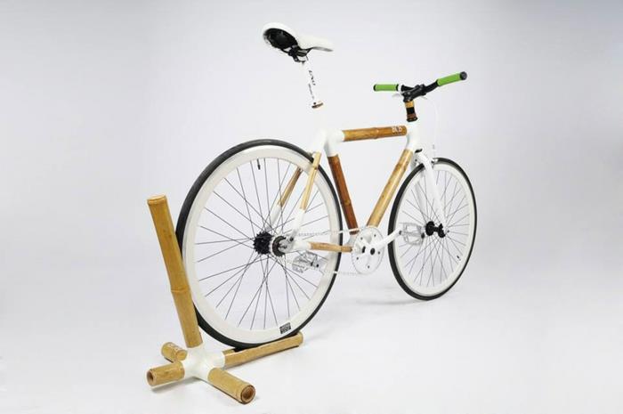 אופניים מסוגננים bcb עיצוב בר קיימא במבוק לבן פחמן