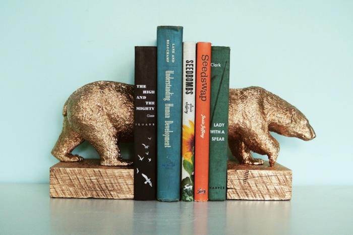 מדף ספרים עץ דובי זהב
