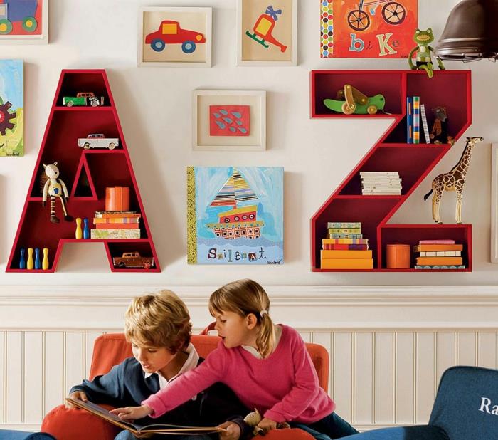 מדפי קיר מגניב אותיות עיצוב להגדיר חדר ילדים