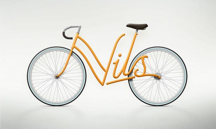 רעיון חיתוך מיוחד חבר אופניים כותרת Viktoria סינגל צהוב