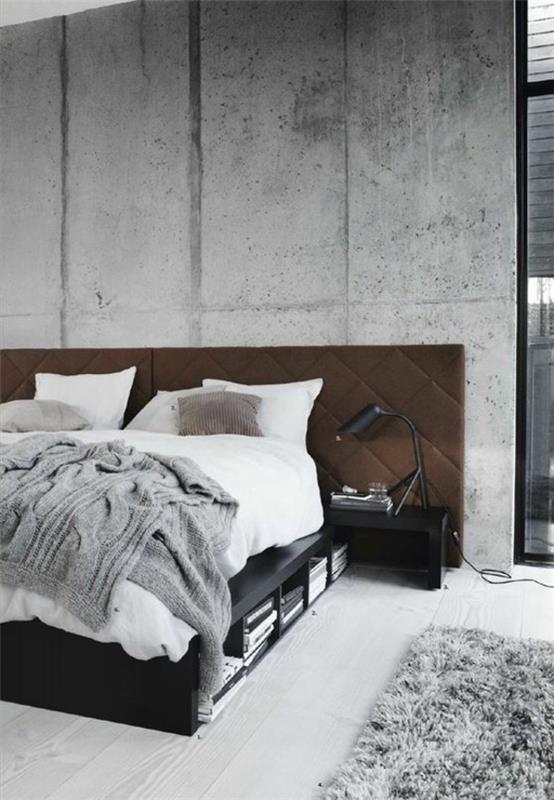 מיטת מיטה צבעים אפורים מודרניים