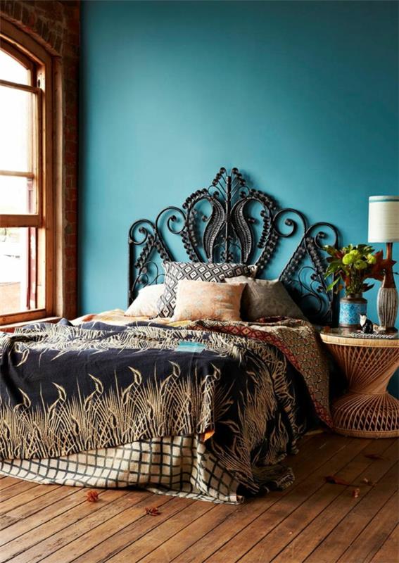 מסגרת חלון מיטה מיטת ראש עץ צבעי קיר מודרניים מרופדים