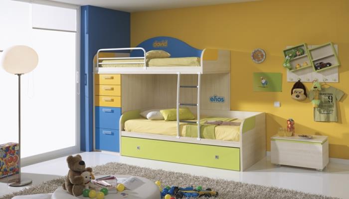 מיטה עם מקום אחסון מיטת תינוק רעיונות מגורים חדר ילדים