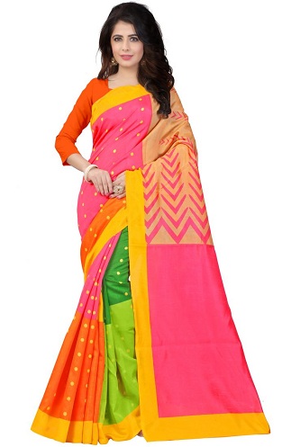 Sari multicolor de Bhagalpuri