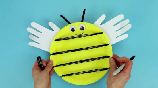 דבורים יוצרות עבודות יד מצלחות נייר וחוט