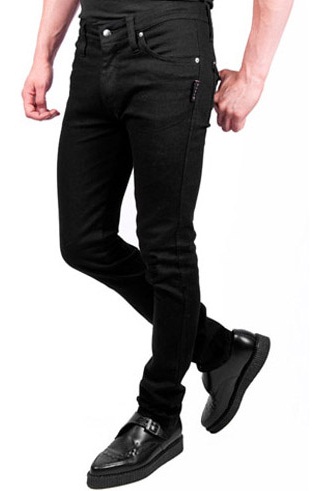 Jeans neri elasticizzati da uomo